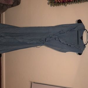 Beautiful blue floor length maxi dress